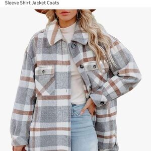 Plaid Gray and Brown Women's Jacket